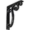 Ekena Millwork Avery Wrought Iron Bracket, (Triple center brace), Antiqued Silver 2"W x 10"D x 12"H BKTM02X10X12TAVASV - alternate 1